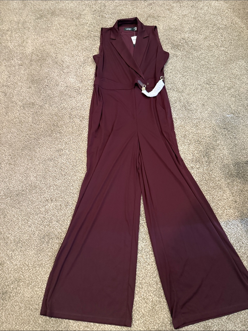 Ralph Lauren Sleeveless Wide-Leg Jumpsuit